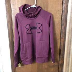 Under Armour Women’s Large Burgundy Logo Hoodie Sweatshirt